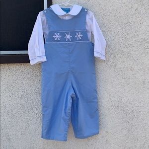 Winter longall with separate collared shirt